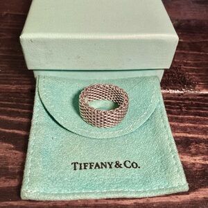 Tiffany & Co Somerset Mesh Ring, Size 8